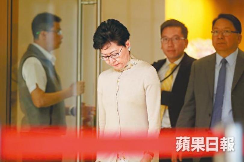 強推惡法對特首林鄭月娥民望造成重大打擊。
強推惡法對特首林鄭月娥民望造成重大打擊。