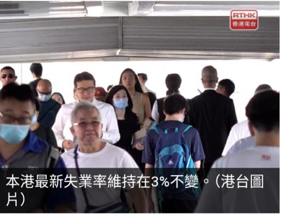 最新失業率3%維持不變　政府料勞工市場短期內維持緊絀...