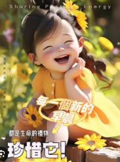 珍惜美好清晨,
           擁抱陽光！...